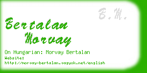 bertalan morvay business card